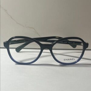 Authentic CHANEL black Gradient Blue Acetate Glasses 3340 c.1558